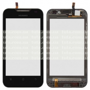 Сенсорный экран (тачскрин) для Huawei C8810 Ascend G300C с передней панелью, черный